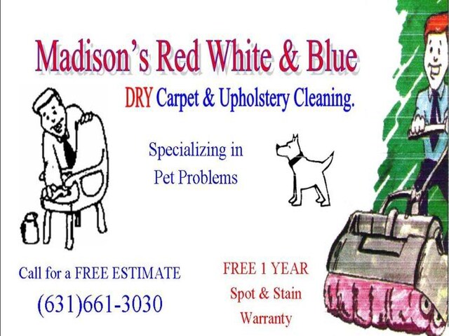 RED WHITE & BLUE CARPET & UPHOLSTERY CLEANING logo